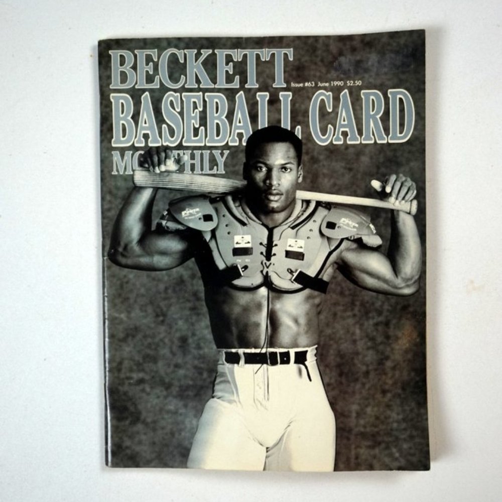 BO JACKSON '90 BECKETT BASEBALL CARD MONTHLY MAGAZINE #63 BO KNOWS